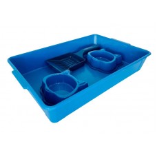 44595 - KIT HIGIENICO FUN CAT 3 X 1 AZUL TWO PETS