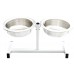 COMEDOURO DUPLO REGULAVEL PEQ 900ml
