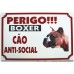 PLACA CAO FEROZ BOXER (17,5X25)