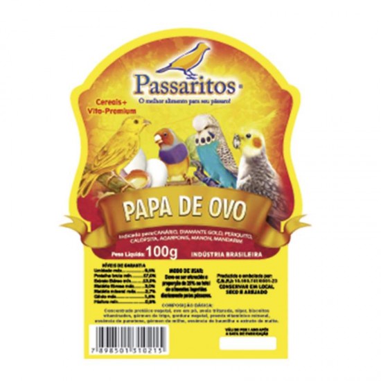 PAPA DE OVOS PASSARITOS C/10X100G